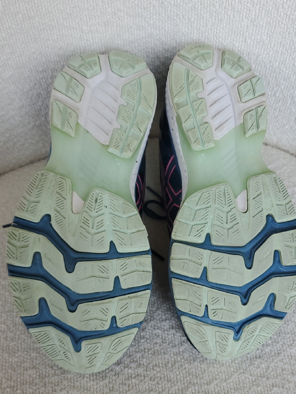 Asics Women's Gel KAYANO 27 Running Shoe Blue with Pink Logo Size 7.5 - Picture 7 of 10